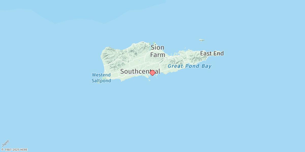 Map of Lime Tree Bay, St.croix Island