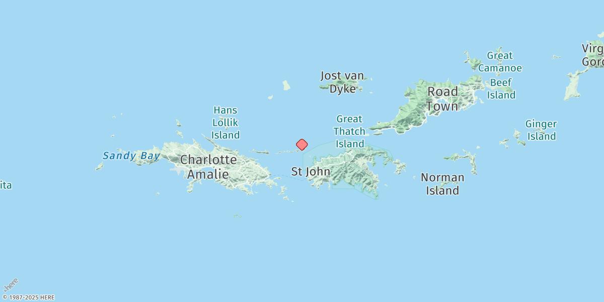 Map of Lovango Cay, St. Johns Island