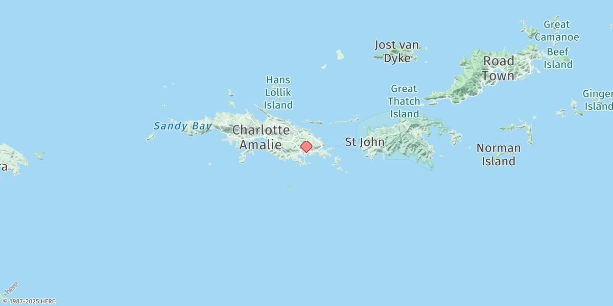 Map of Benner Bay, St. Thomas, Virgin Islands