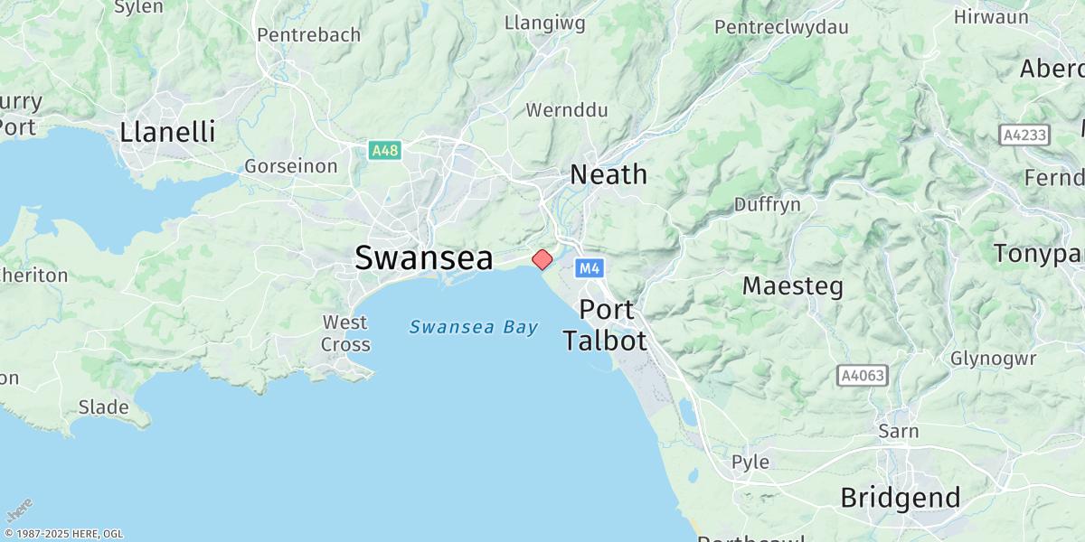 Map of River Neath Entrance
