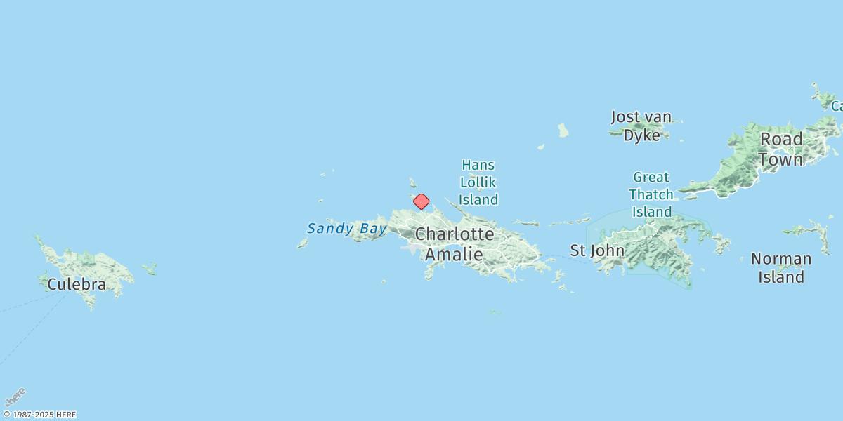 Map of Dorothea Bay, Saint Thomas Island