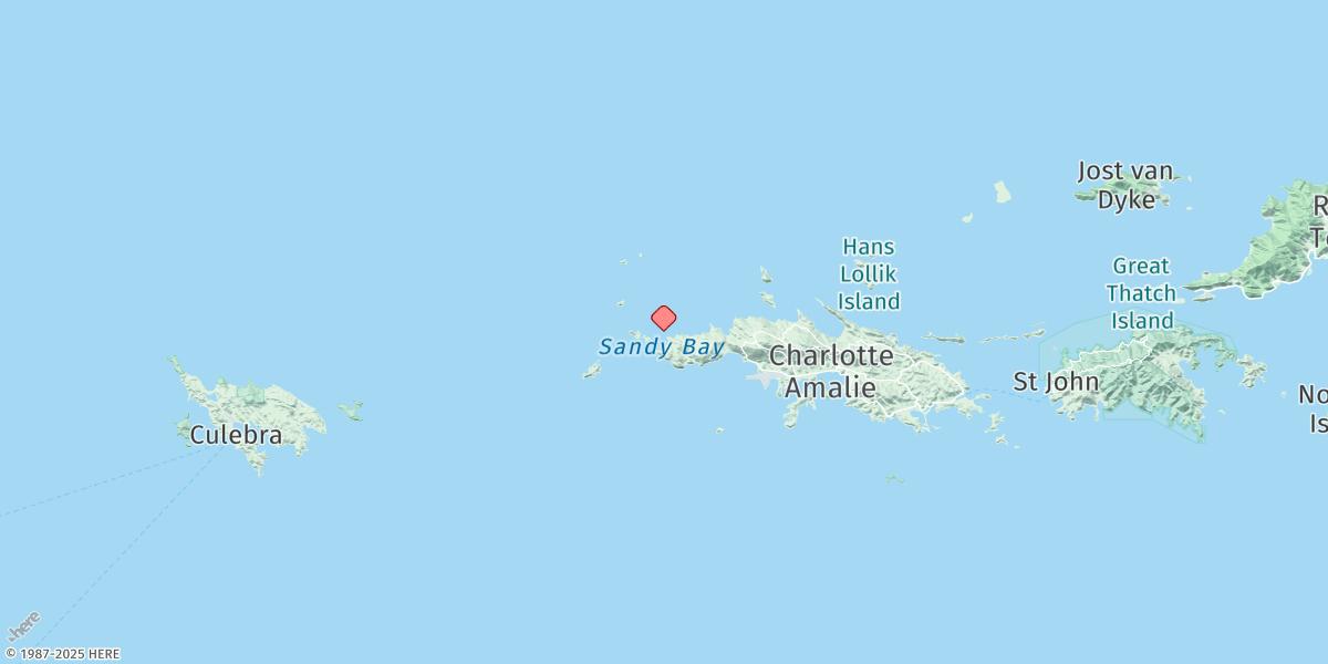 Map of Botany Bay, St. Thomas Island
