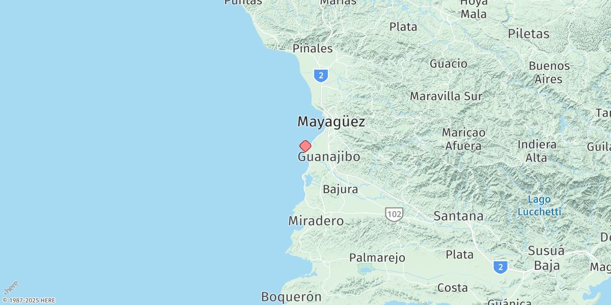 Map of Punta Guanajabo, Mayagues