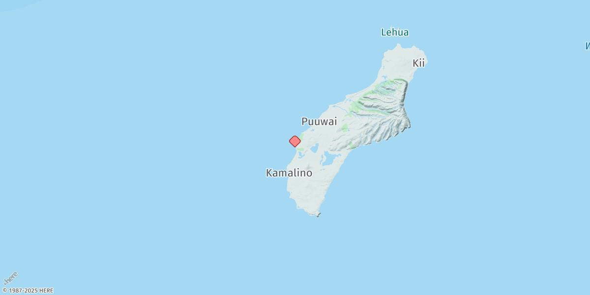 Map of Nonopapa, Niihau Island