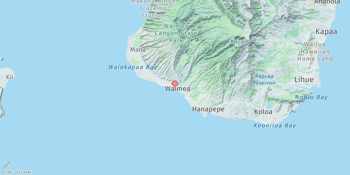 Map of Waimea Bay