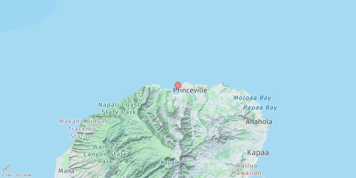 Map of Hanalei Bay