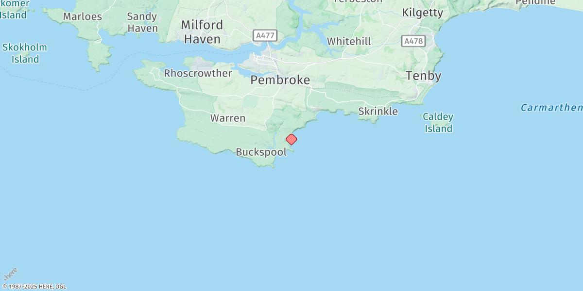 Map of Stackpole Quay