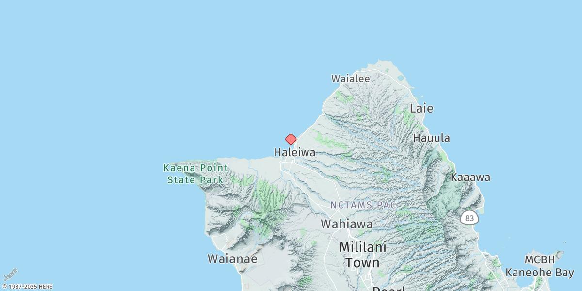 Map of Haleiwa, Waialua Bay