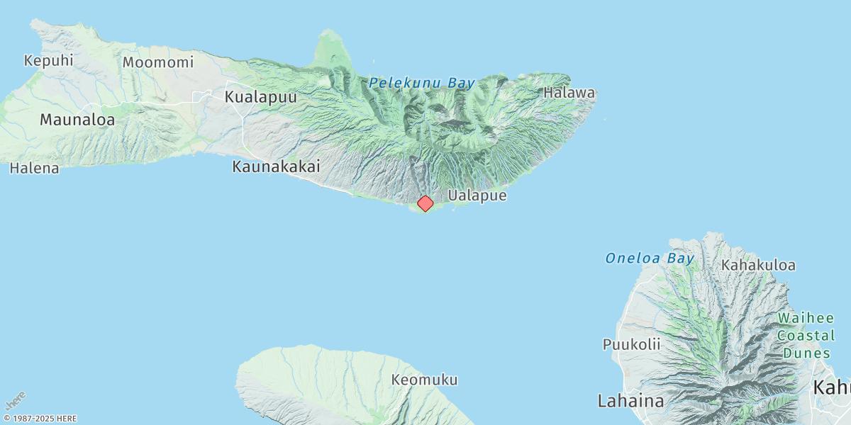 Map of Kamalo Harbor