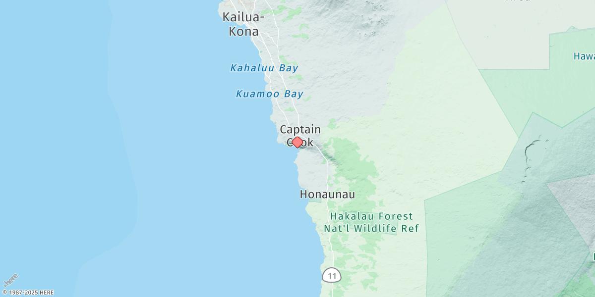 Map of Napoopoo, Kealakekua Bay