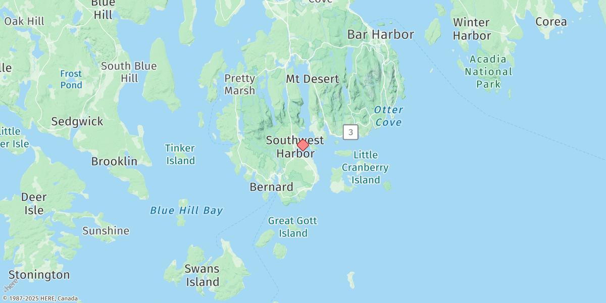 Map of Southwest Harbor