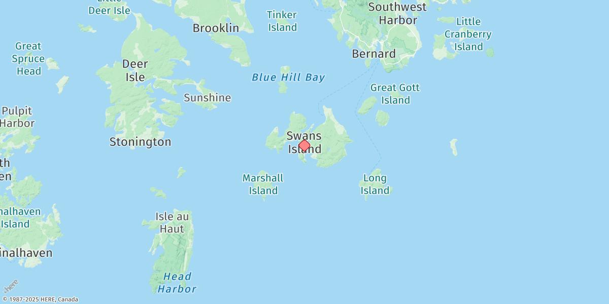 Map of Burnt Coat Harbor, Swans Island
