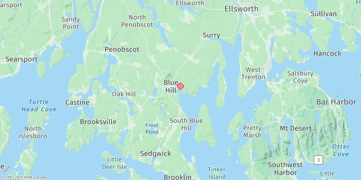 Map of Blue Hill Harbor