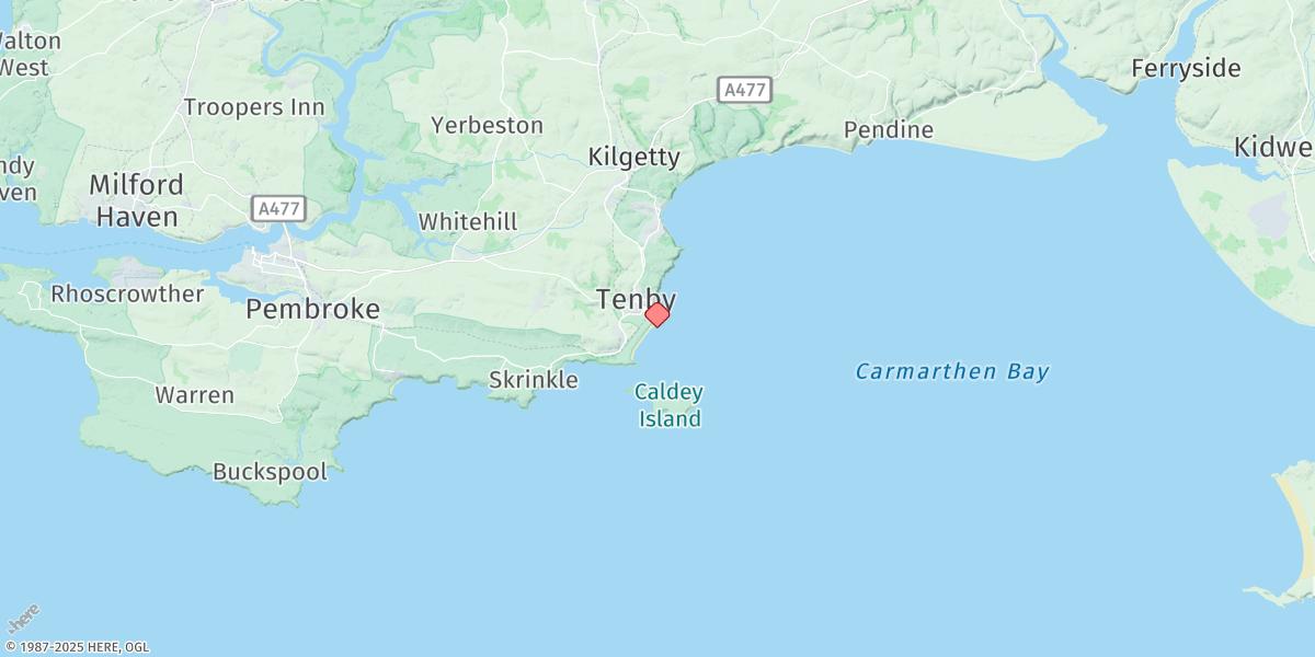Map of Tenby