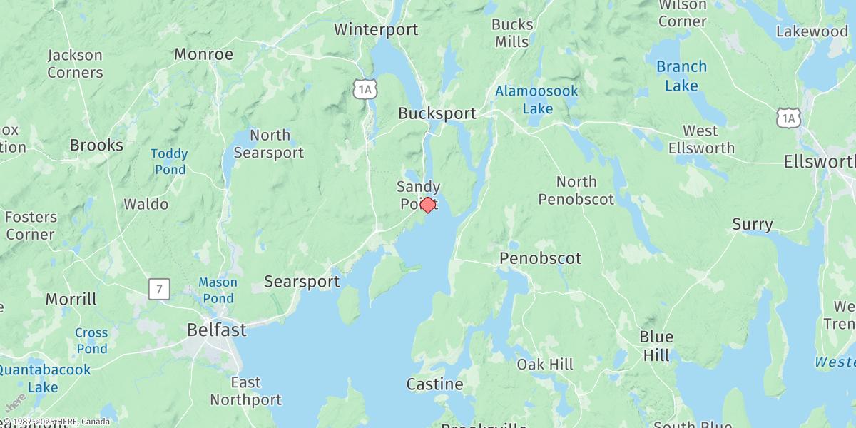 Map of Sandy Point