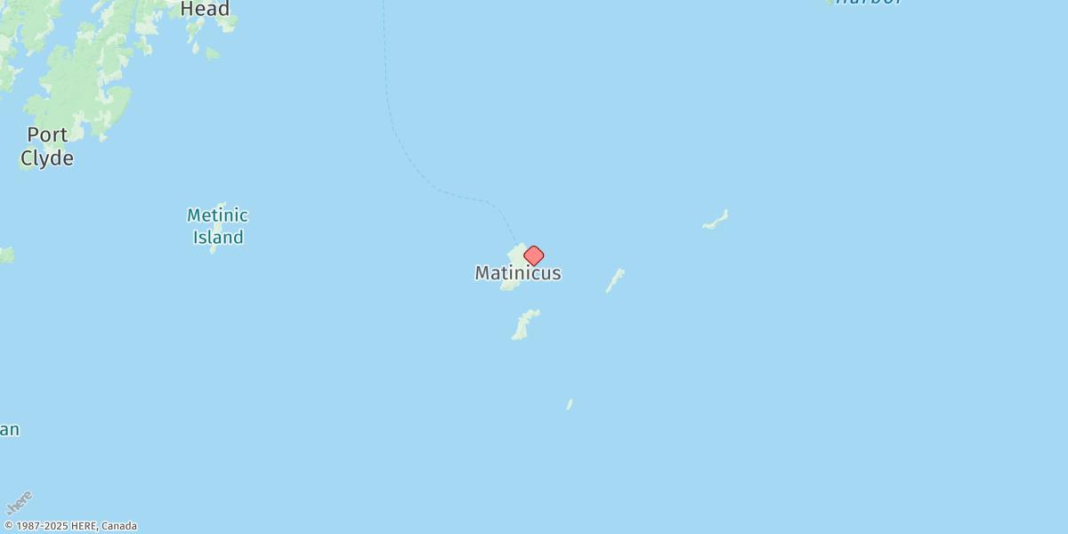 Map of Matinicus Harbor, Wheaton Island