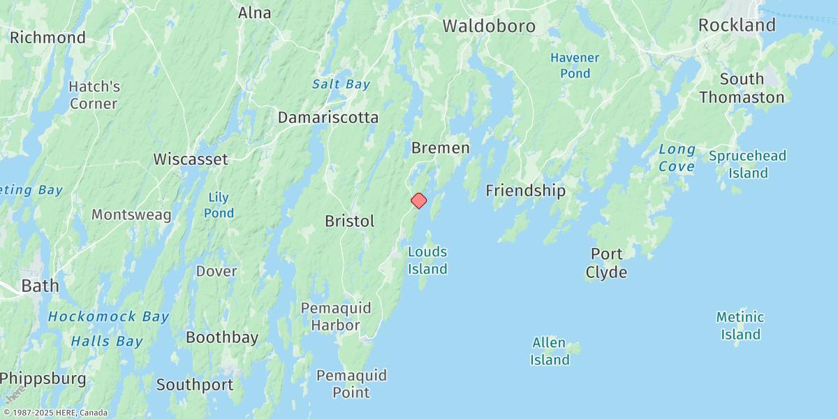 Map of Muscongus Harbor, Muscongus Sound