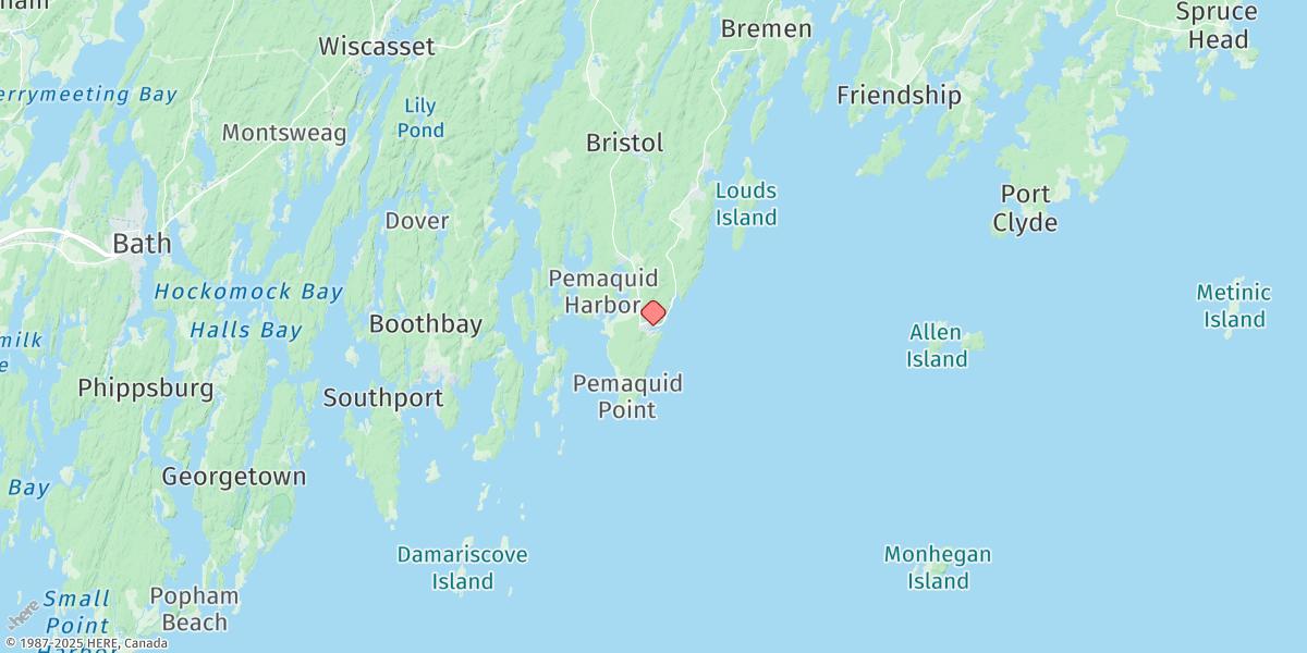 Map of New Harbor, Muscongus Bay