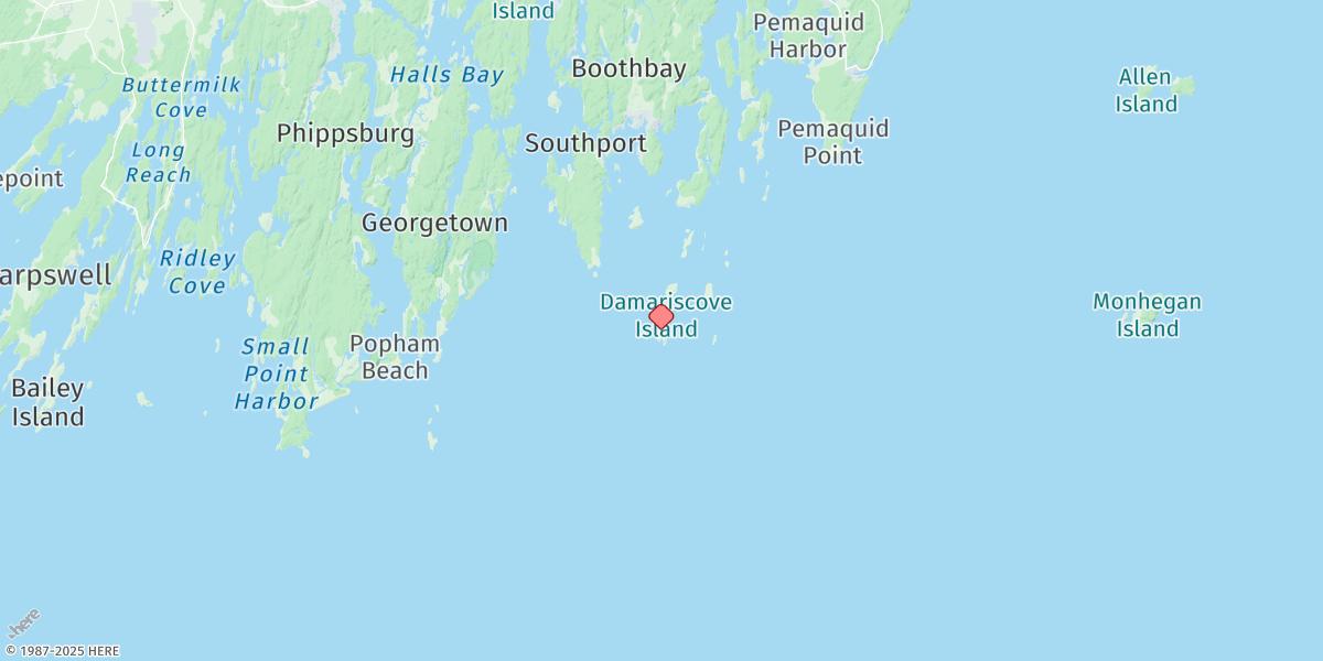 Map of Damariscove Harbor, Damariscove Island