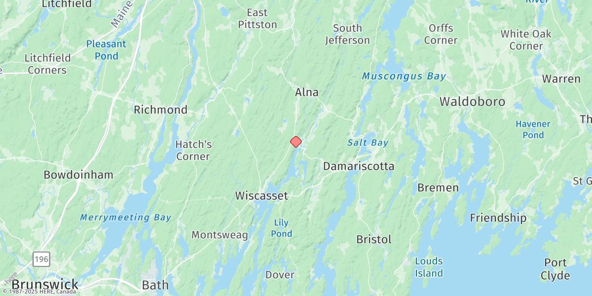 Map of Sheepscot (Below Rapids)