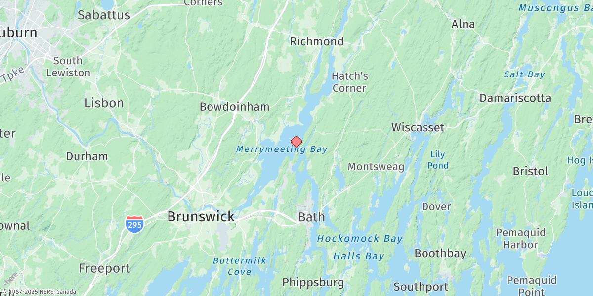 Map of Sturgeon Island, Merrymeeting Bay