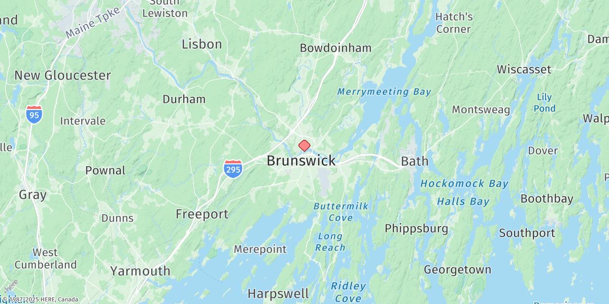 Map of Brunswick, Androscoggin River