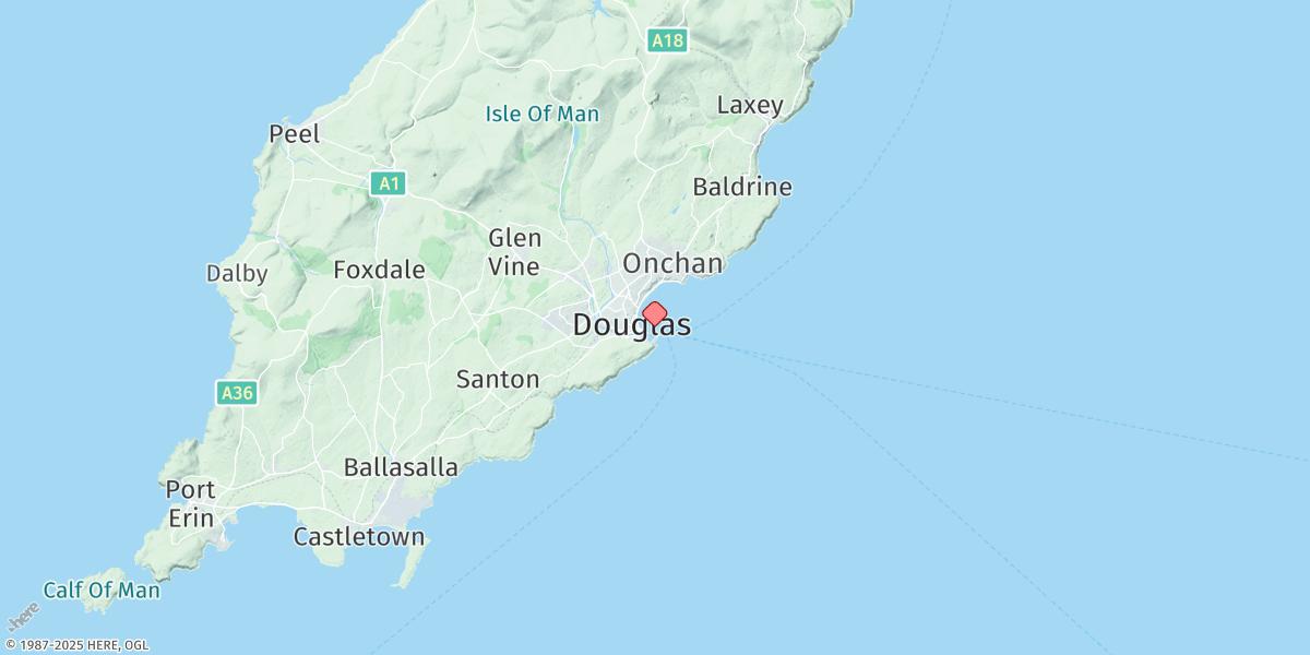 Map of Douglas