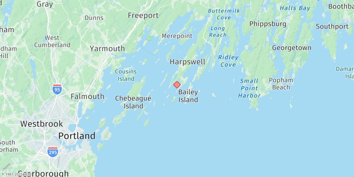 Map of South Harpswell, Potts Harbor