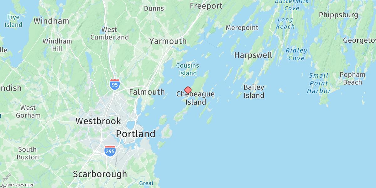 Map of Great Chebeague Island