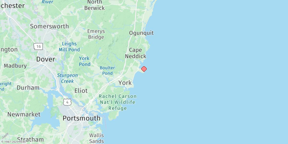Map of Cape Neddick