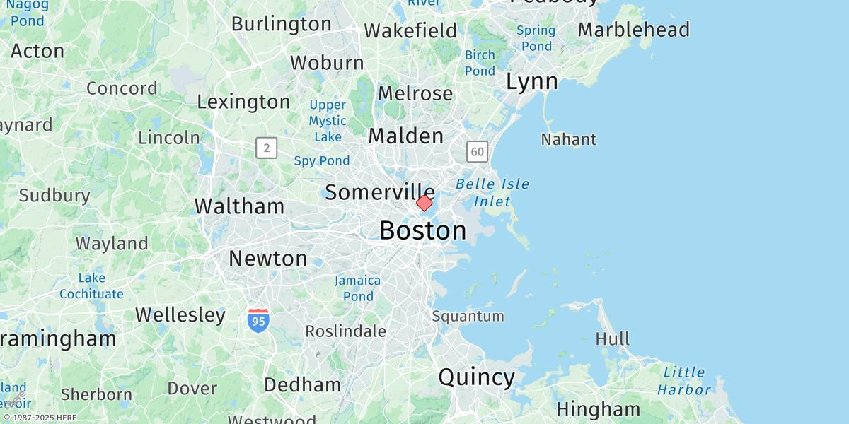 Map of Charlestown, Charles River Entrance