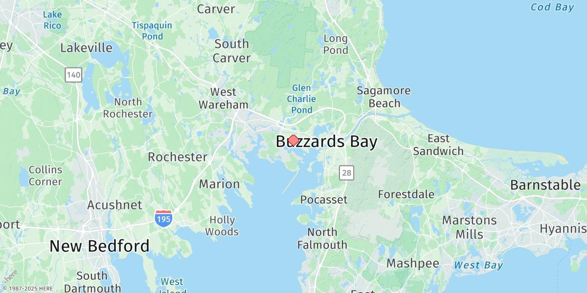 Map of Onset Beach, Onset Bay