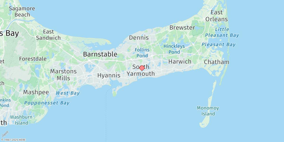 Map of South Yarmouth, Bass River