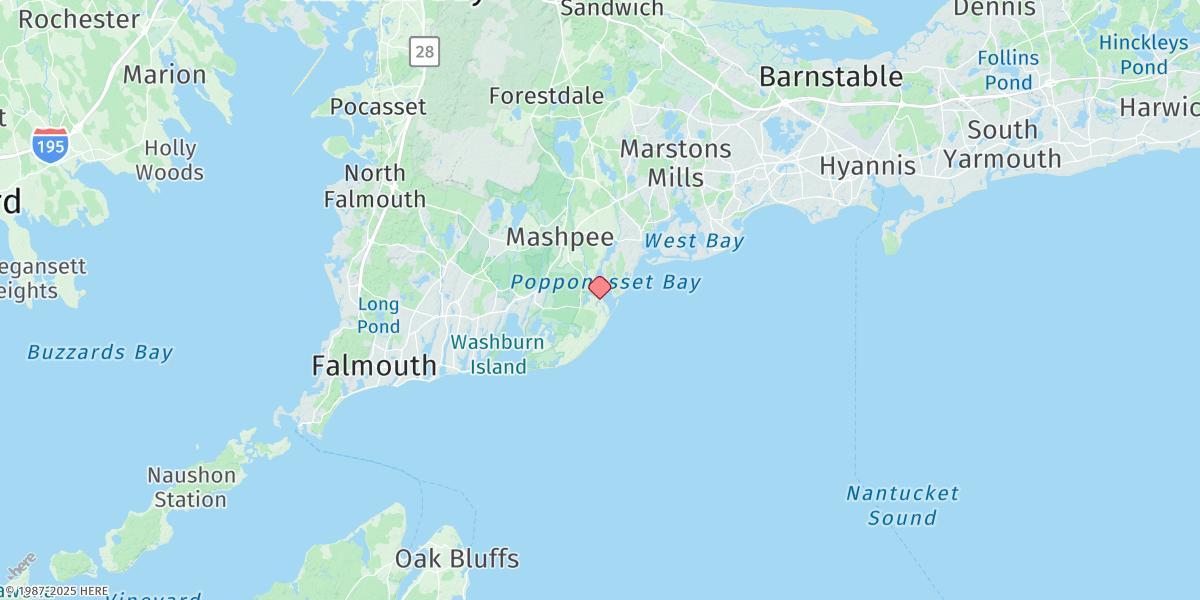 Map of Poponesset Island, Poponesset Bay
