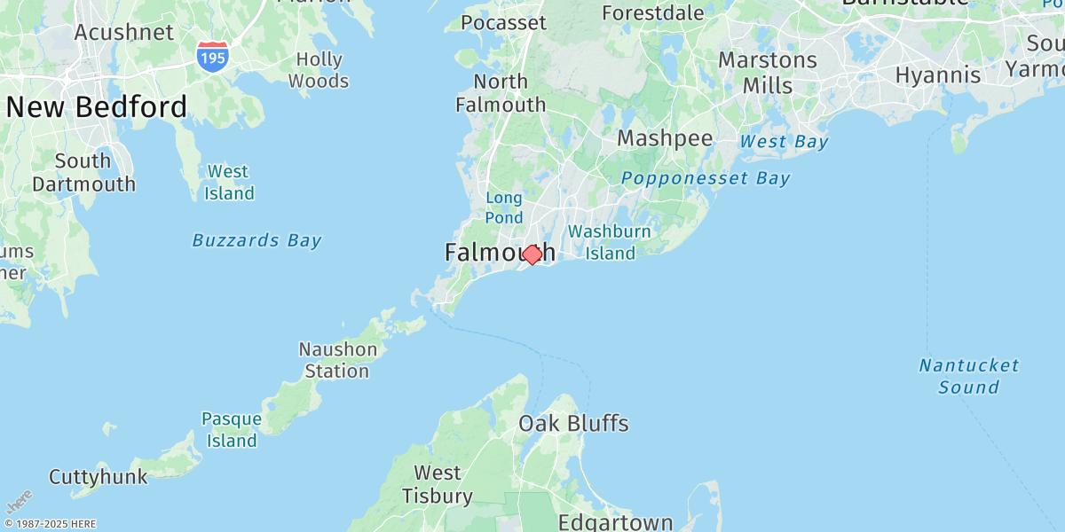 Map of Falmouth Heights
