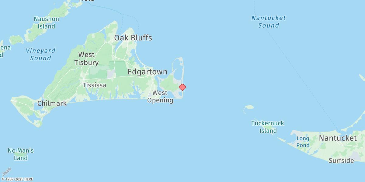 Map of Wasque Point, Chappaquiddick Island