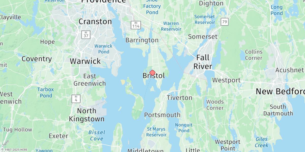 Map of Bristol, Bristol Harbor