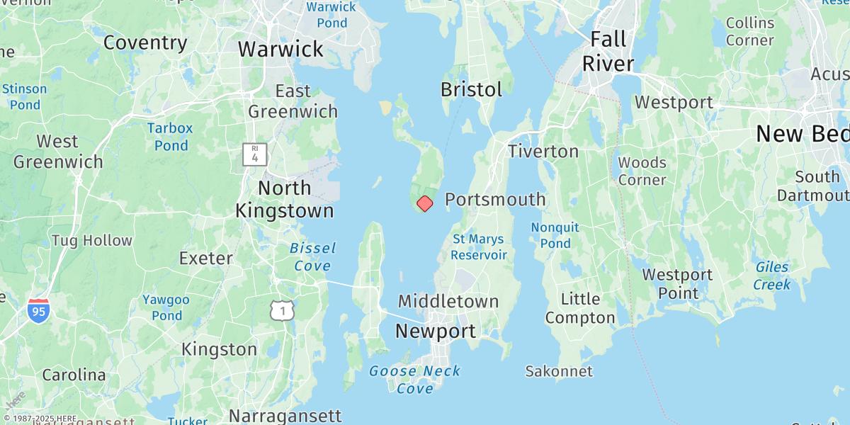 Map of Prudence Island, (South End)
