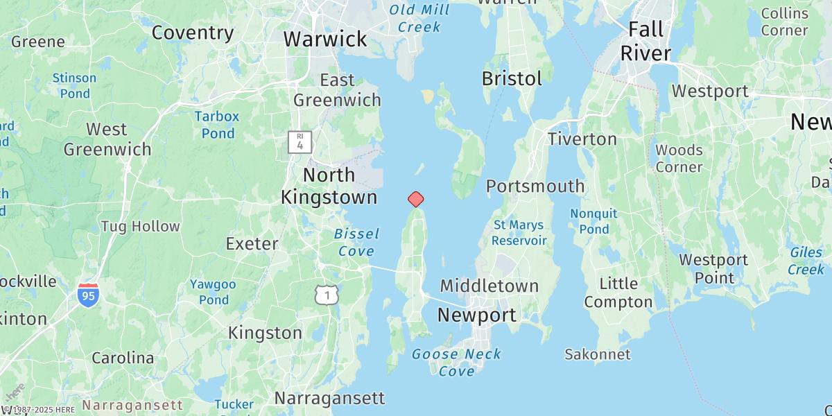 Map of Conanicut Point