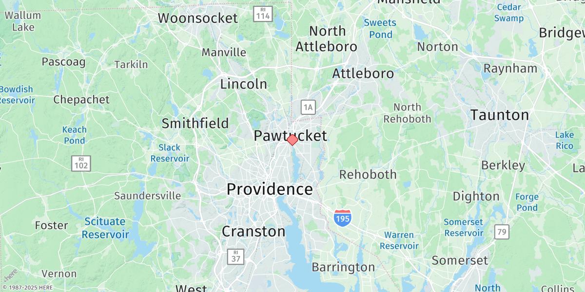 Map of Pawtucket, Seekonk River