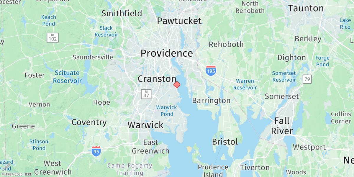 Map of Pawtuxet, Pawtuxet Cove