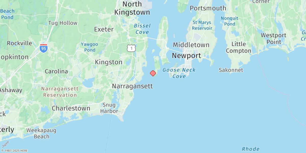 Map of Beavertail Point