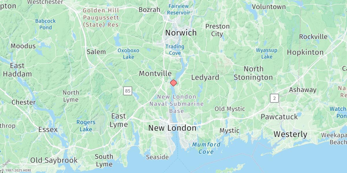 Map of Yale Boathouse