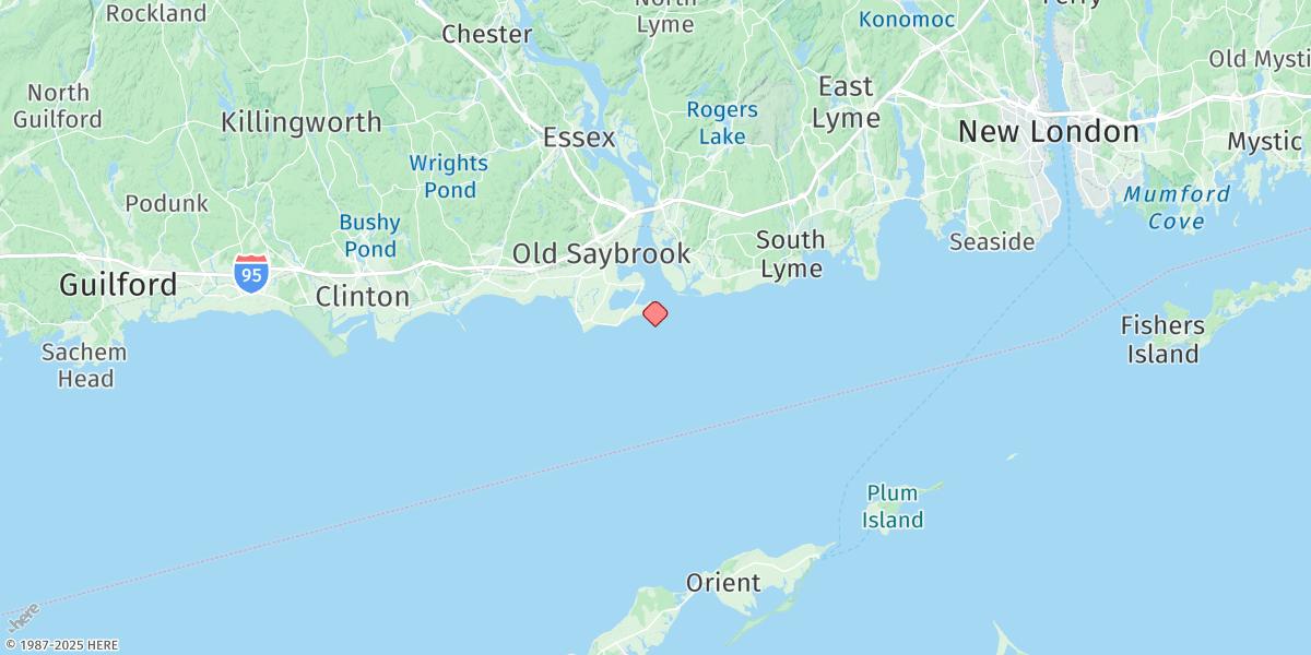 Map of Saybrook Jetty