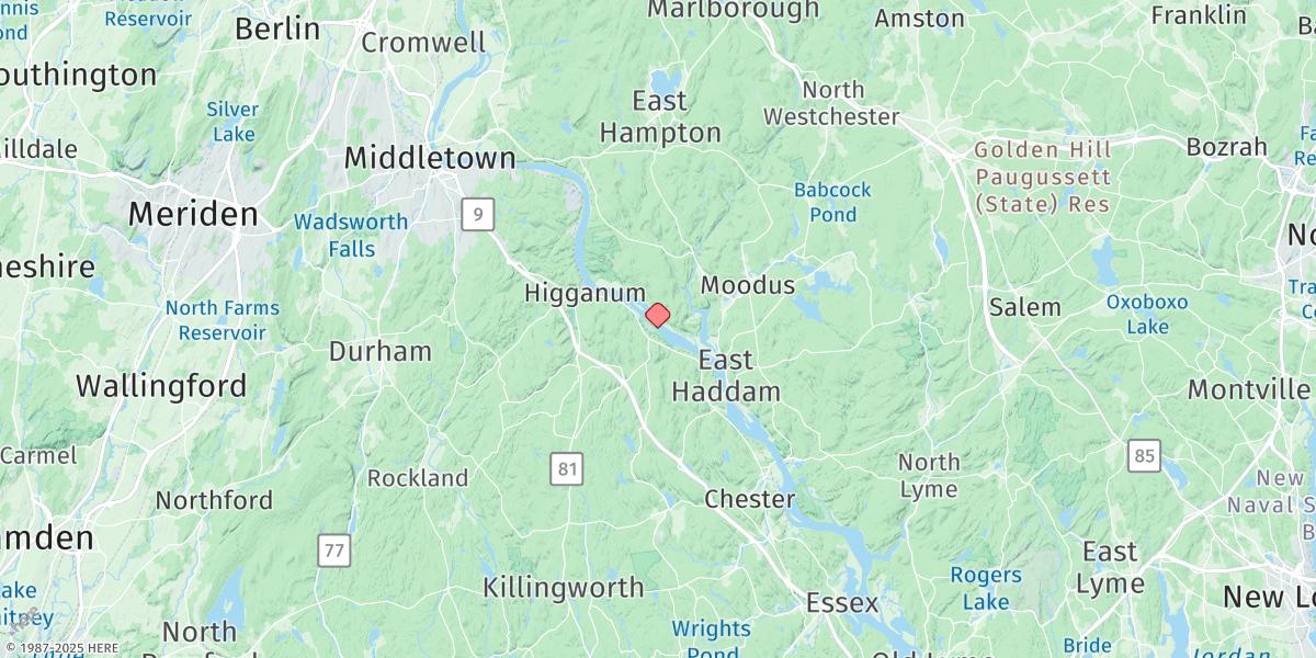 Map of Haddam