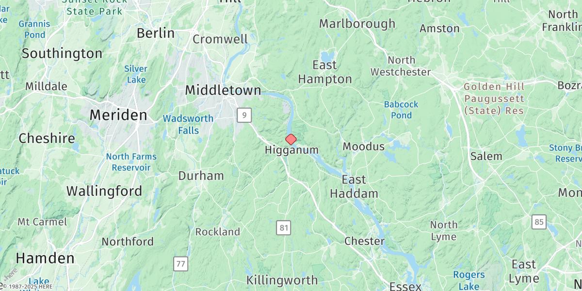 Map of Higganum Creek