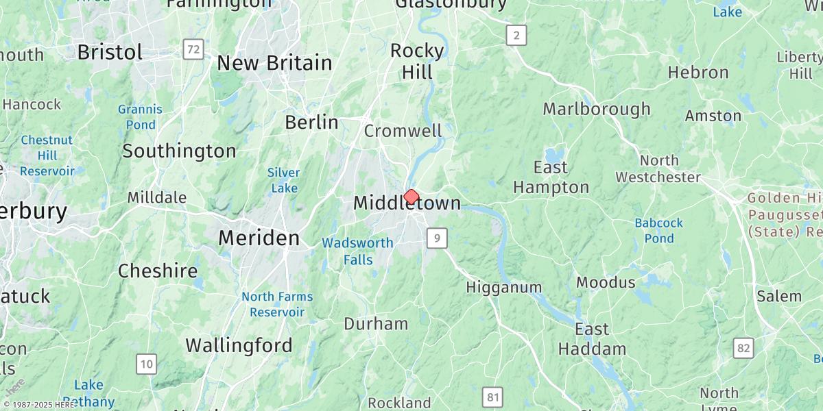 Map of Middletown