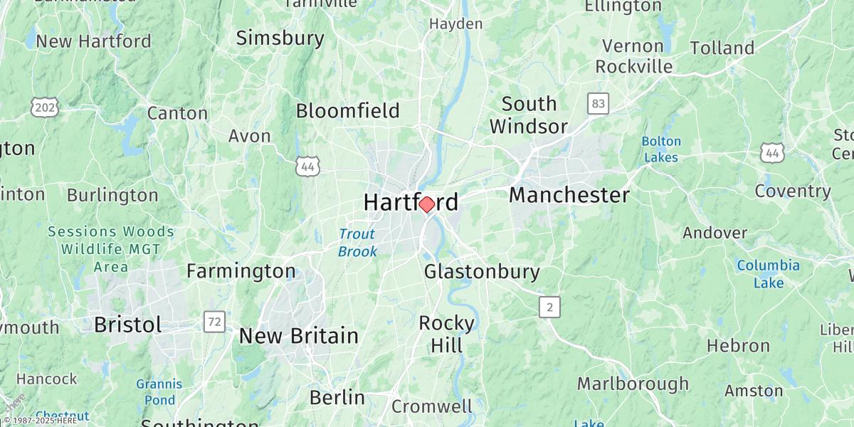 Map of South Hartford