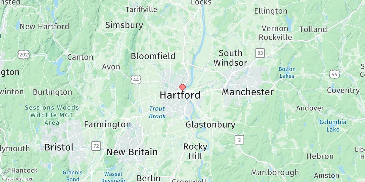 Map of Hartford