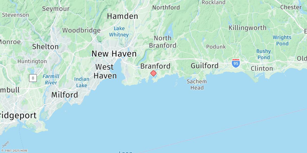 Map of Branford, Branford River